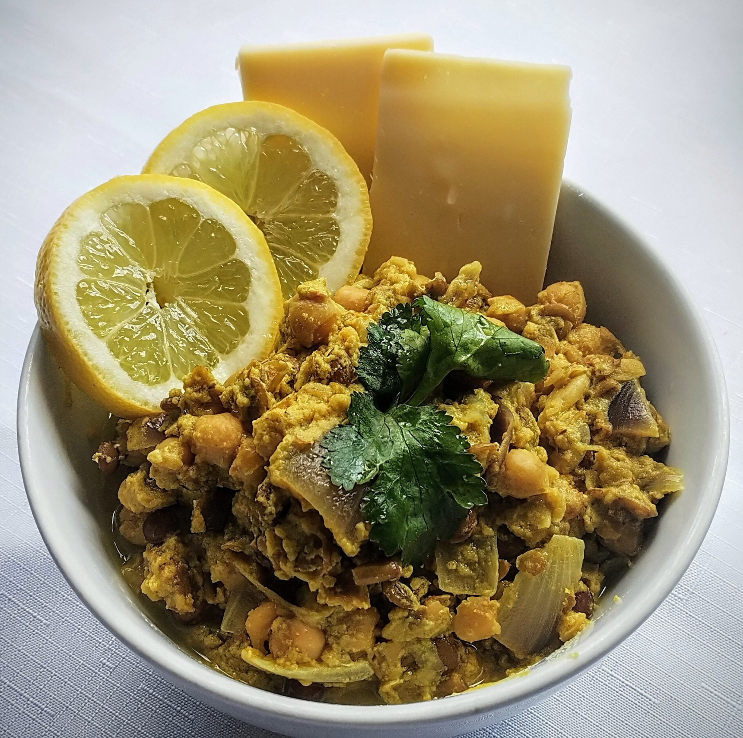 Easy Green Lentil and Chickpea Curry